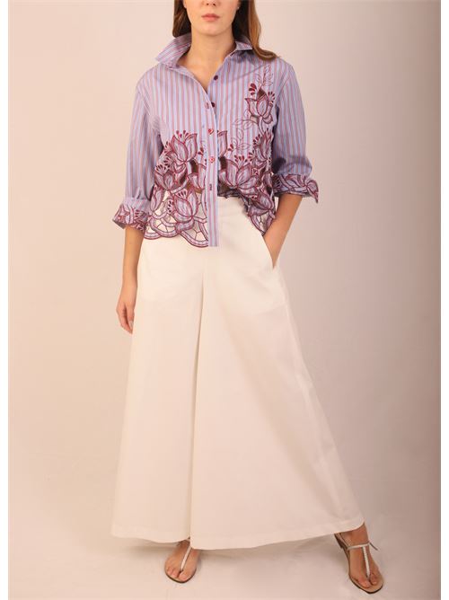 pantalone ampio in cotone bianco Laboratorio Capri | M606MT/700BIANCO